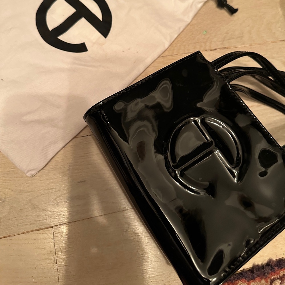 Telfar, small black patent